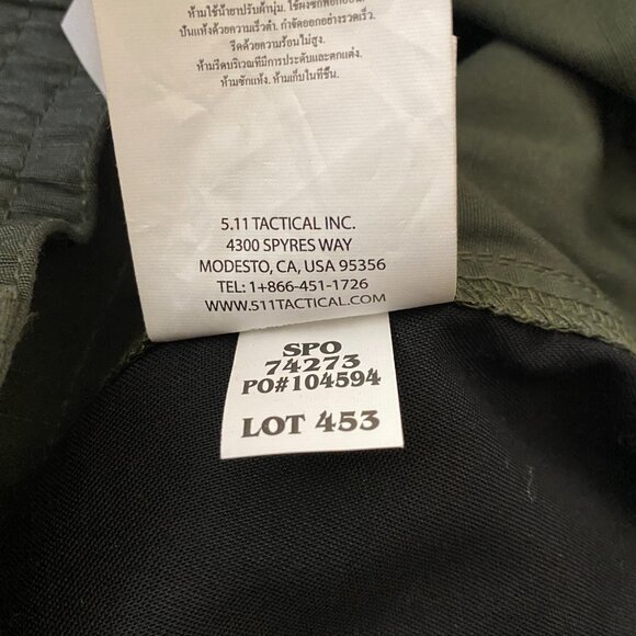 5.11 Tactical Taclite Pro Pants Mens 36x32 TDU Green Ripstop 8 Pockets Utility - Picture 13 of 15